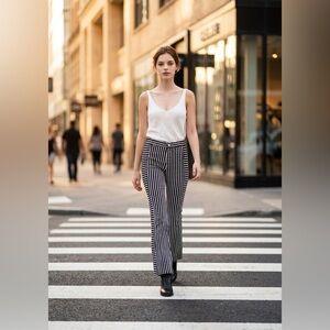 Chic Striped Women's Flare Jeans